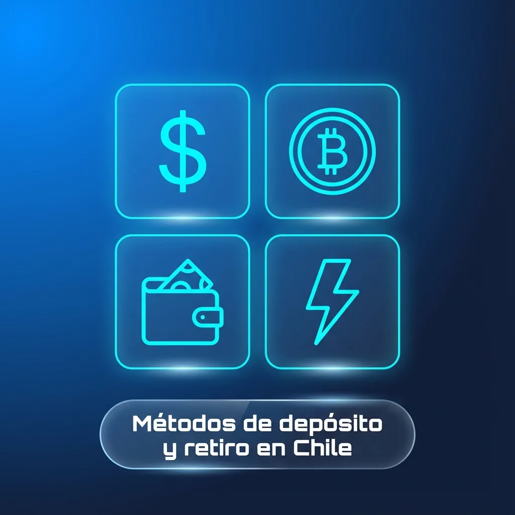 Infografía sobre métodos de depósito y retiro en Chile: Red Compra, tarjetas, billeteras digitales y pagos online en 1win