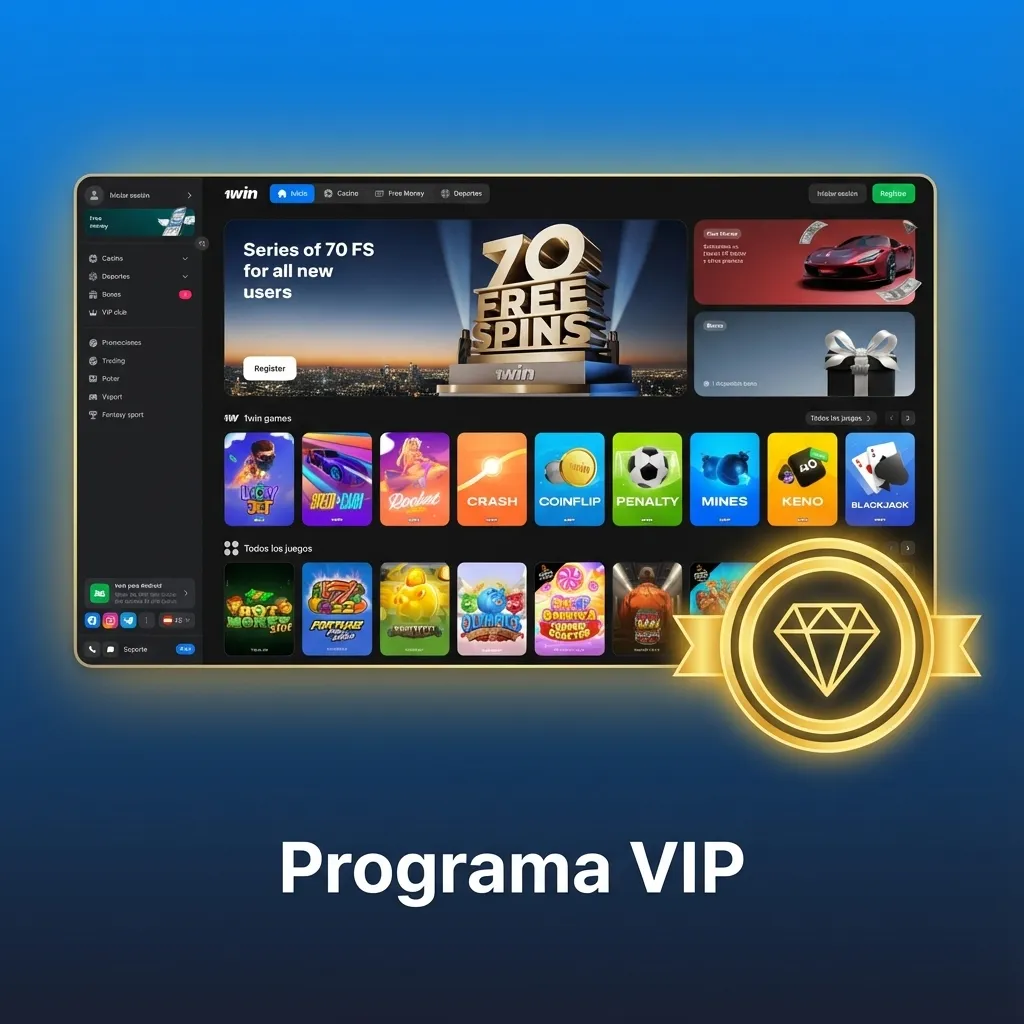 Banner “Programa VIP” que muestra beneficios progresivos, recompensas especiales y ofertas personalizadas para jugadores frecuentes.