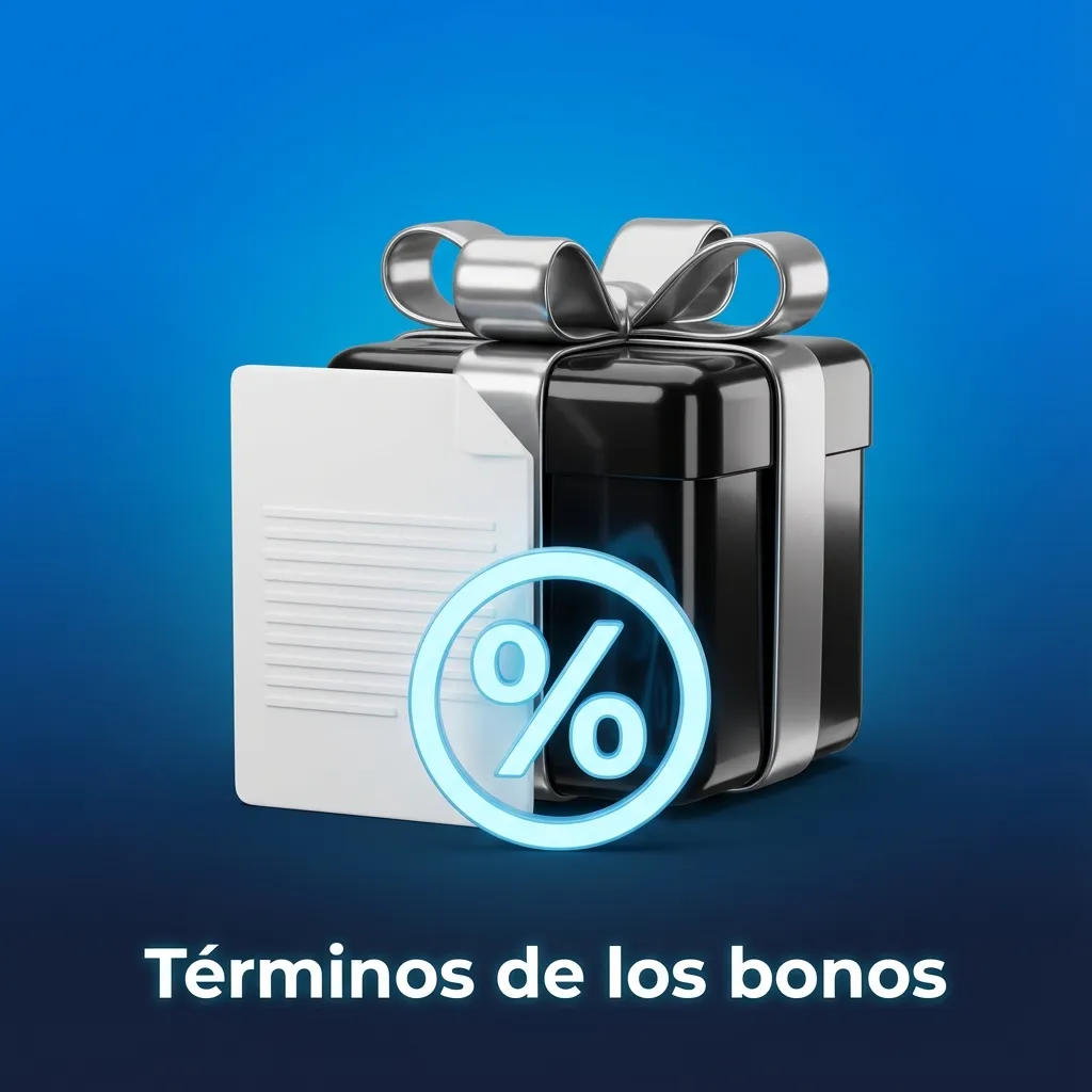 Ilustración sobre términos de bonos de casino online con lista de requisitos y condiciones clave en español