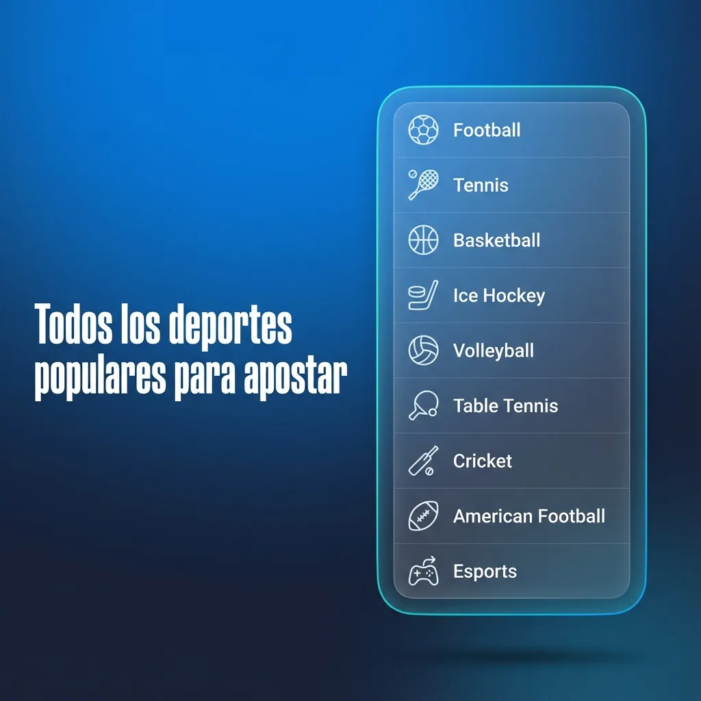 Collage de íconos de fútbol, tenis, básquetbol, voleibol, boxeo y MMA con el logo de 1win Chile al centro