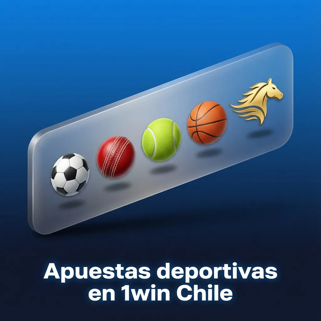 Interfaz de 1win Chile mostrando apuestas deportivas en vivo y prepartido en fútbol, tenis, eSports y más deportes.