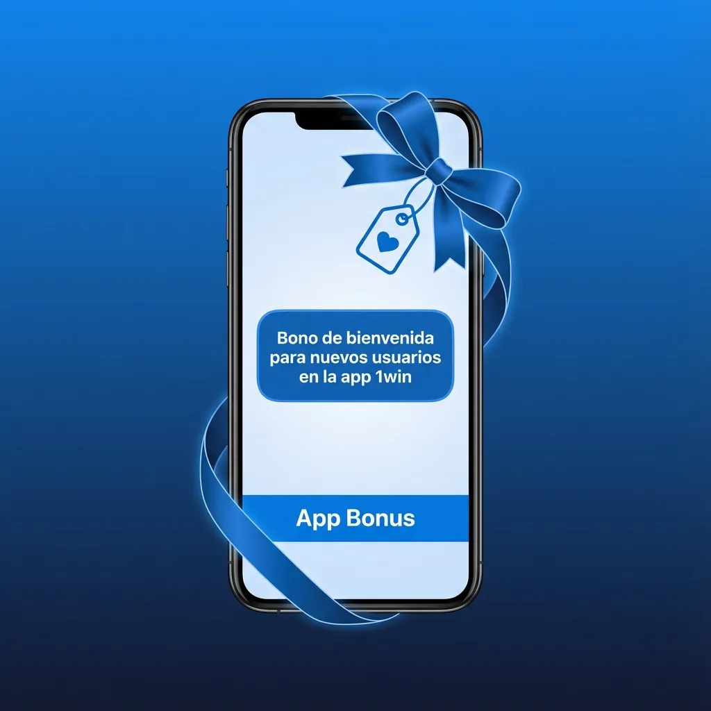 Pantalla de la app 1win mostrando bono de bienvenida para nuevos usuarios en apuestas deportivas y casino