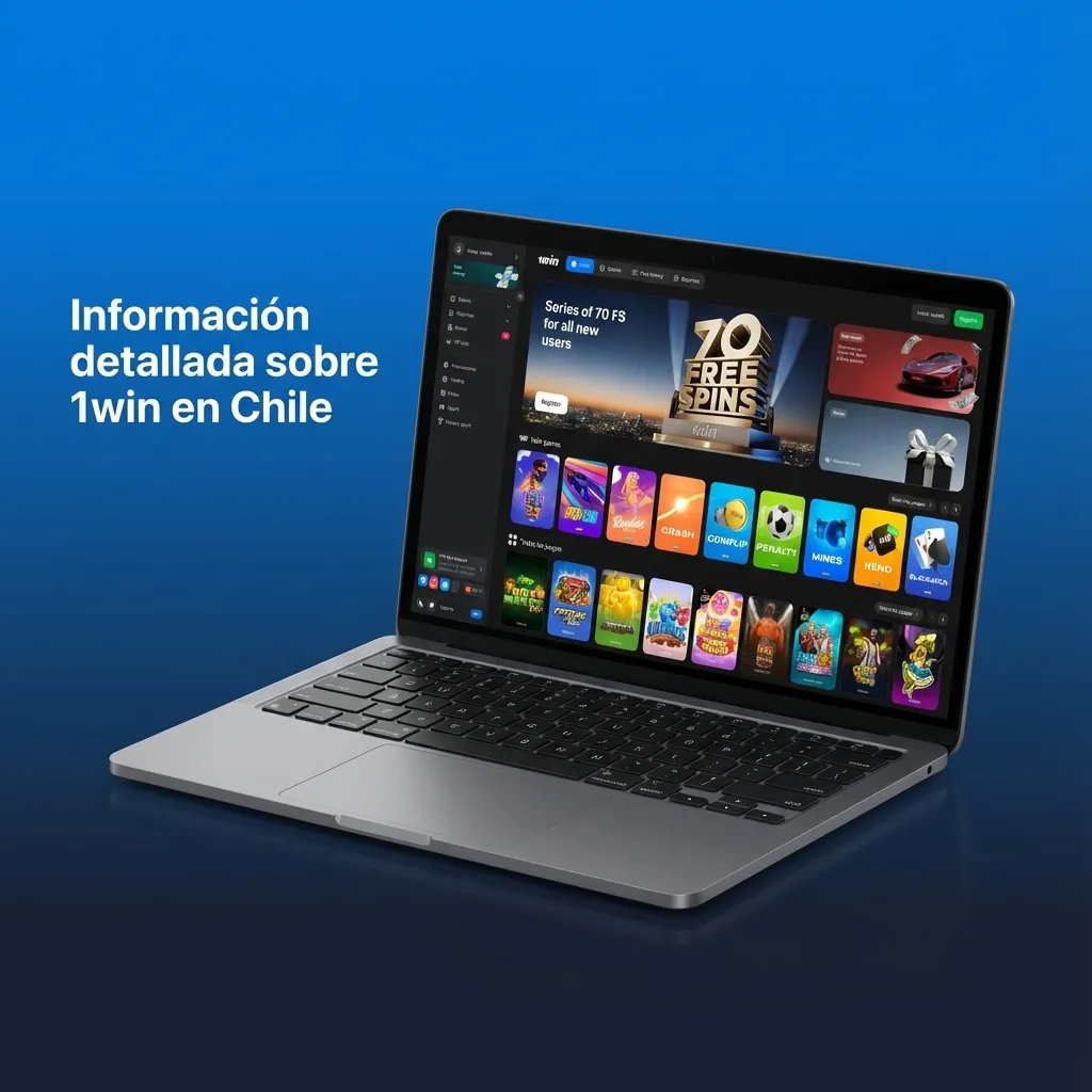 Banner de 1win Chile con eventos deportivos, casino online, app móvil y enfoque en seguridad y apuestas seguras