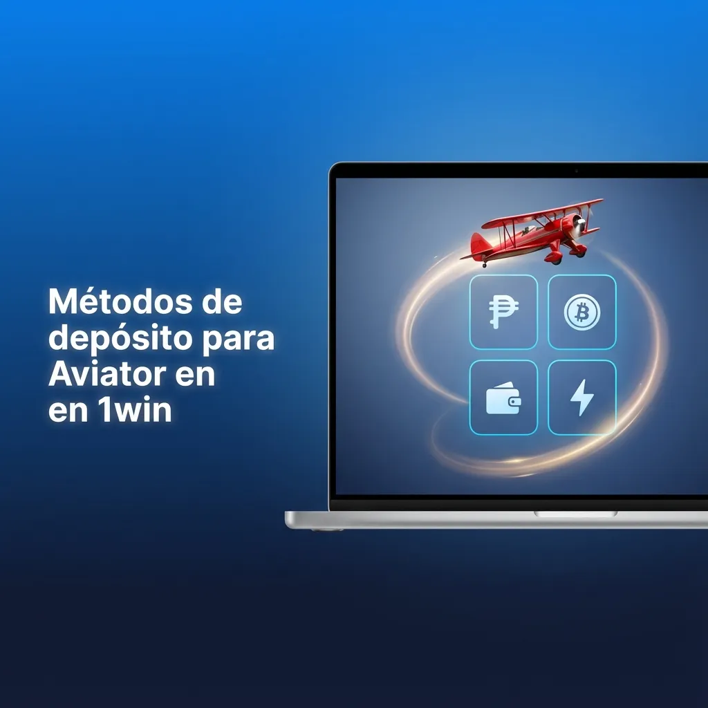 Ilustración de métodos de depósito chilenos para Aviator en 1win: tarjetas, Webpay, billeteras digitales y criptomonedas.