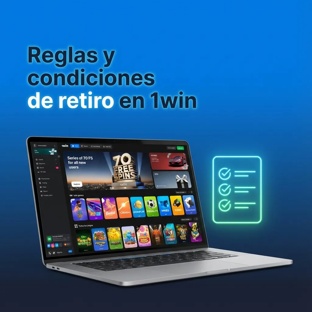 Infografía en español sobre reglas y condiciones de retiro en 1win para usuarios de Chile