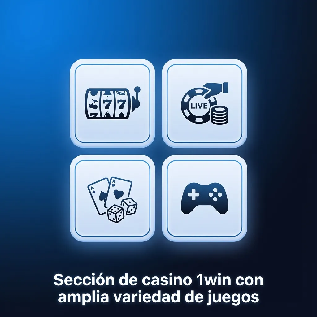 Interfaz de casino 1win en español con categorías de tragamonedas, ruleta, blackjack, póker, en vivo e instantáneos