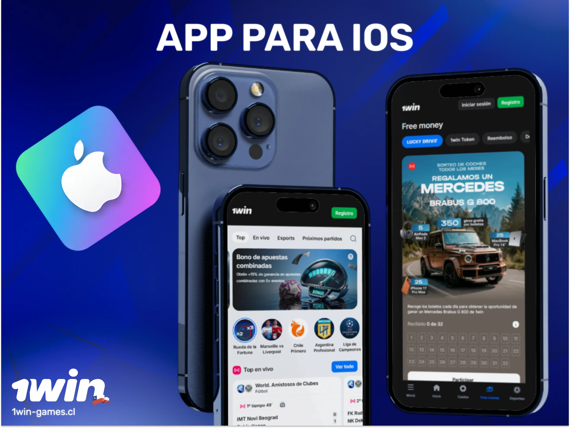 Instala la 1win App en dispositivos iOS y comienza a ganar.