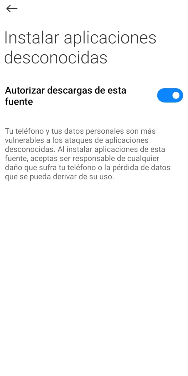 Permite la instalación del 1win APK desde fuentes desconocidas en Chile.