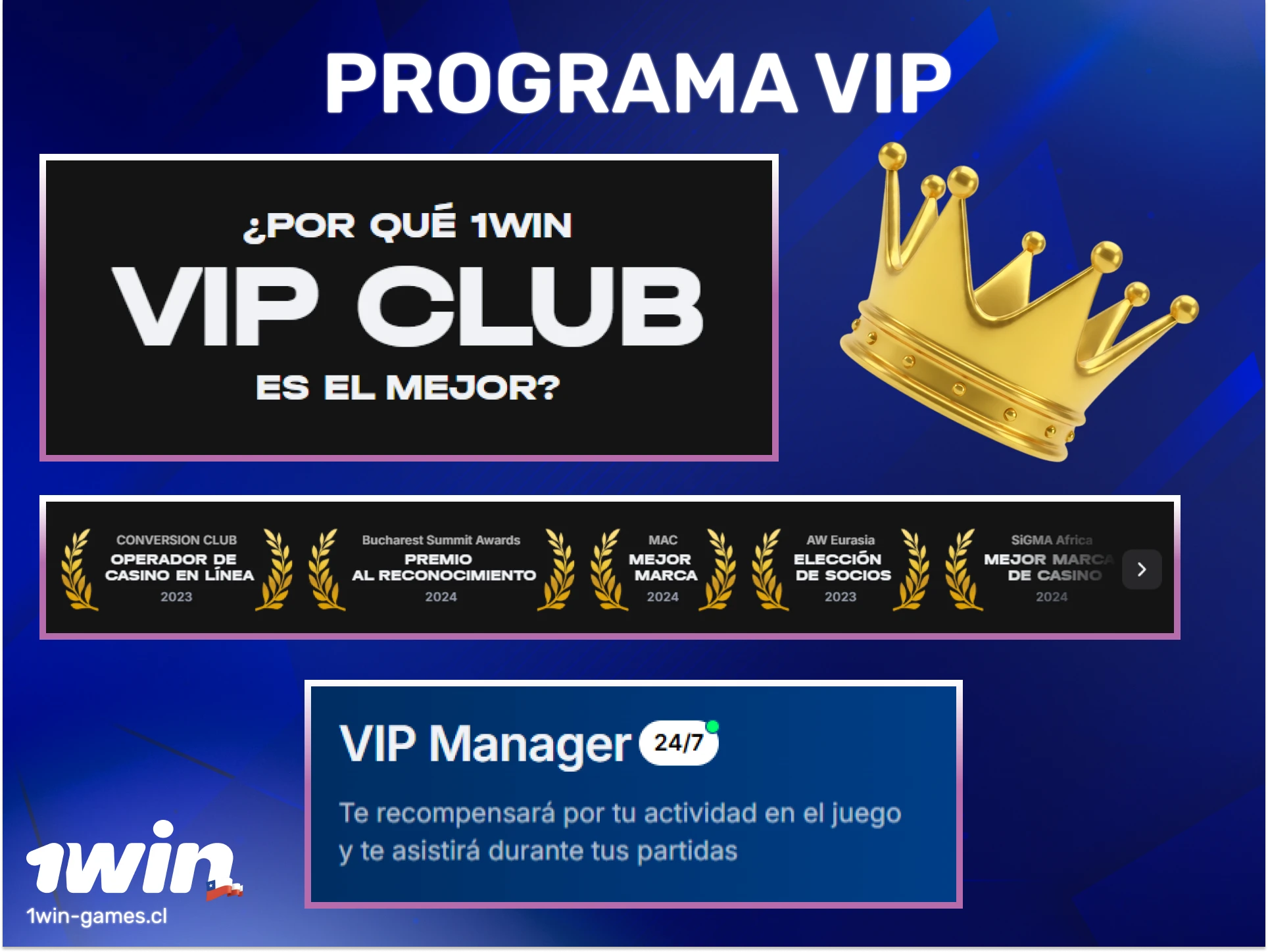 Únete al programa VIP de 1win Chile para recibir beneficios и recompensas exclusivas hoy.