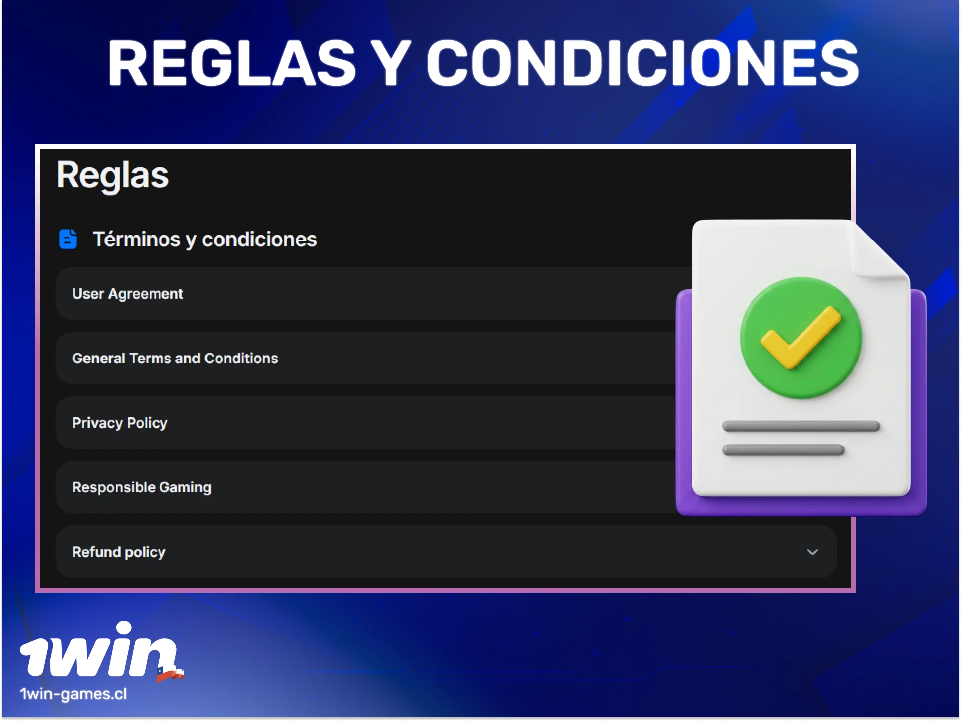 Consulta las reglas y condiciones de 1win Chile para jugar de forma segura y transparente hoy.