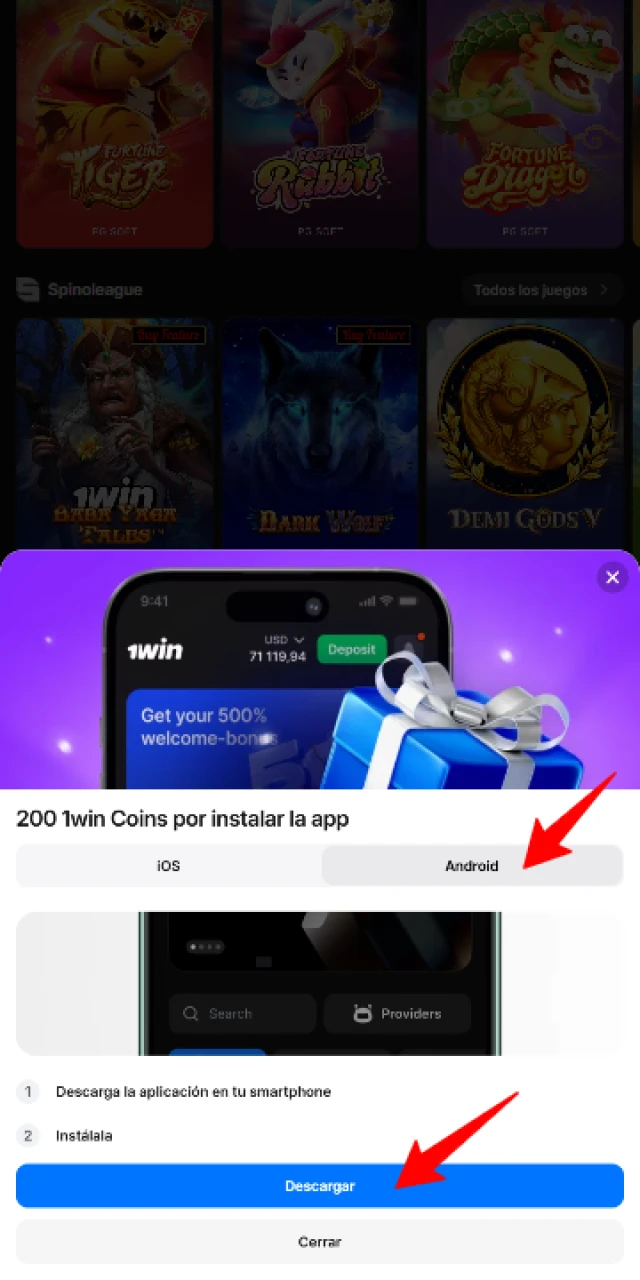 Descarga la aplicación oficial de 1win Chile en tu dispositivo Android para acceder a Aviator hoy.