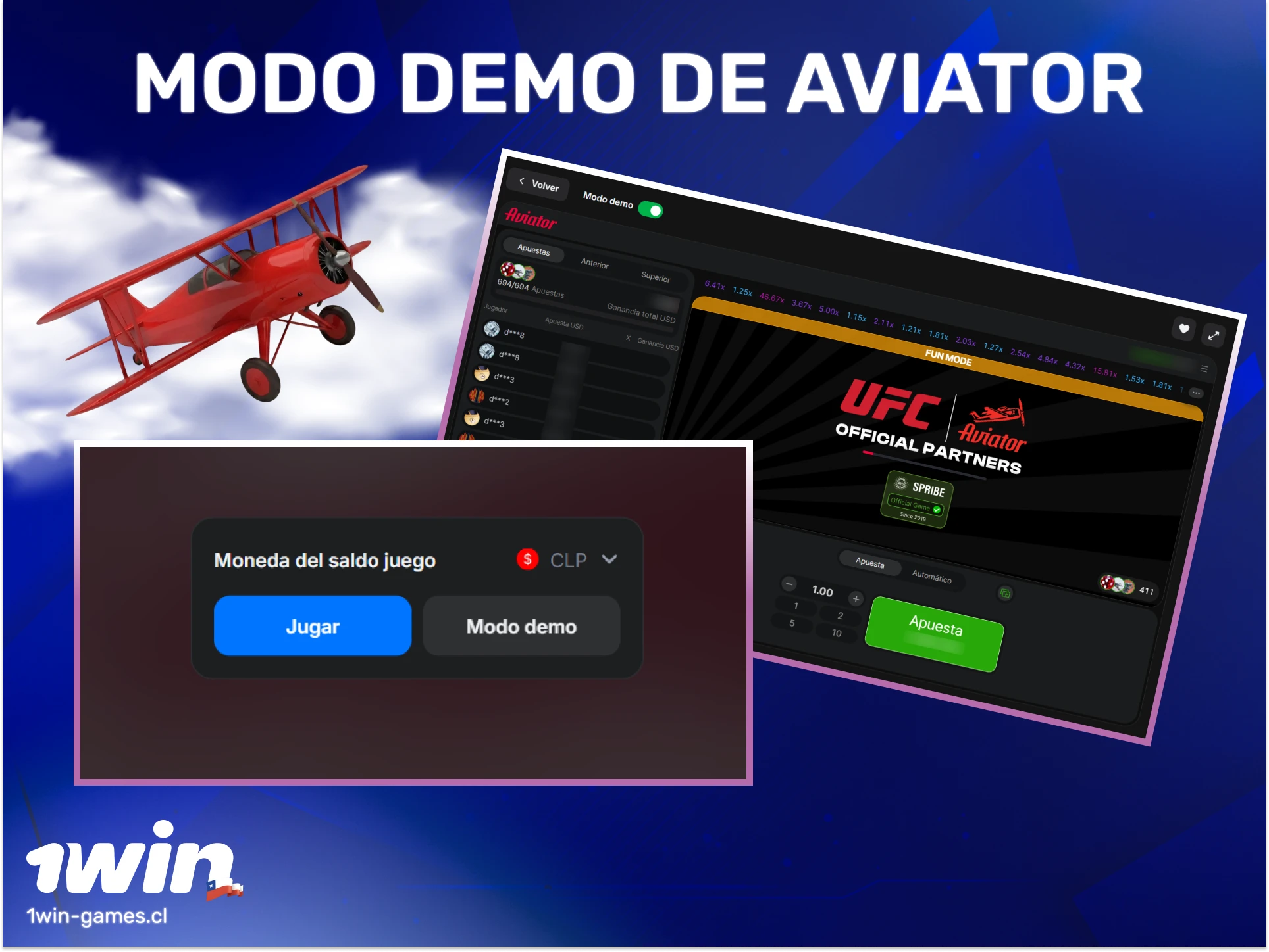 Prueba el modo demo de Aviator en 1win Chile para practicar tu estrategia sin riesgo hoy.
