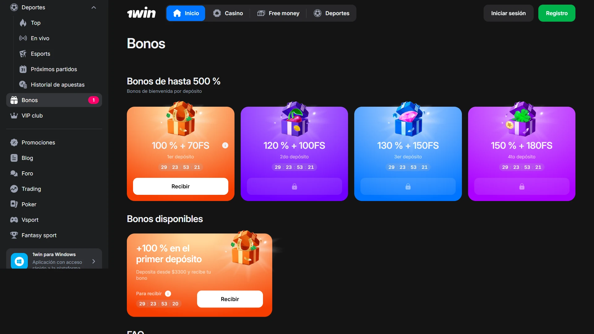 Obtén bonos increíbles en 1win Casino para jugar con más saldo.