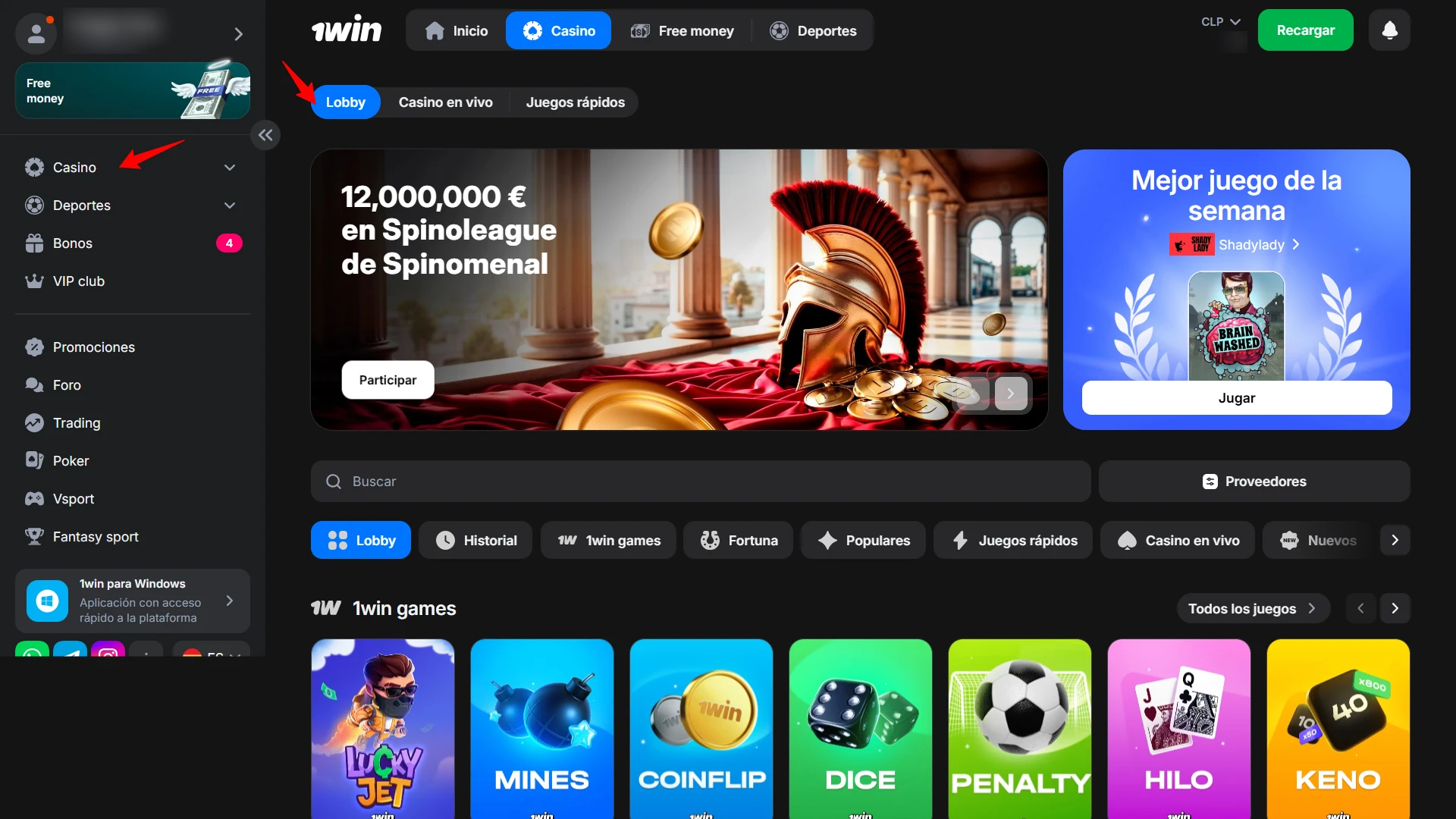 Entra al lobby de las tragamonedas de 1win y explora la vasta selección de títulos disponibles hoy.