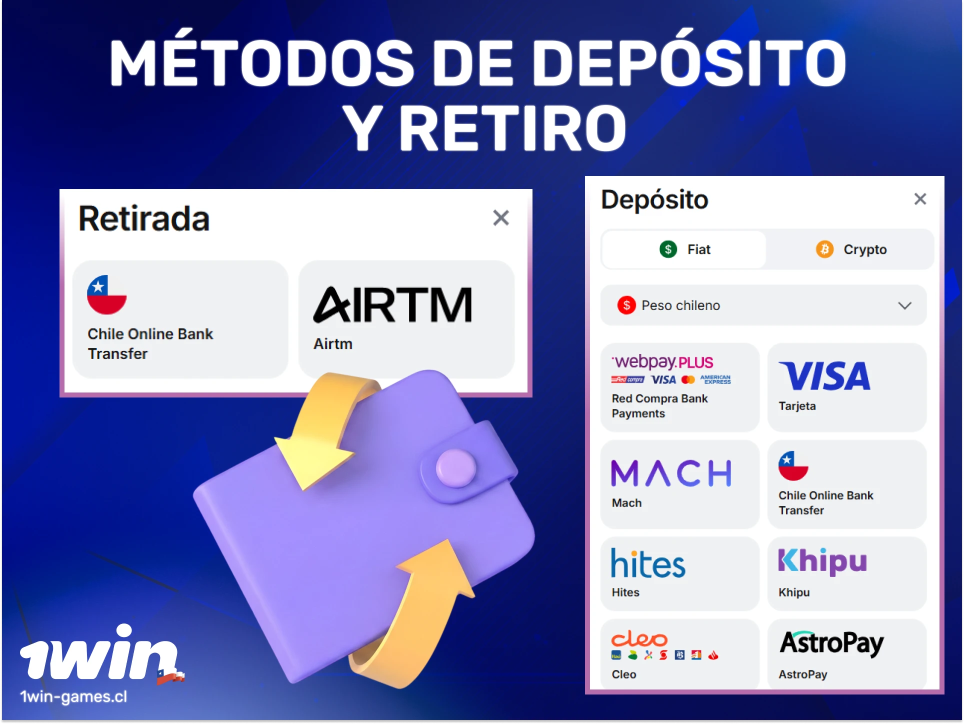 Utiliza los métodos de depósito y retiro en 1win Chile para gestionar tus fondos de forma rápida y segura hoy.